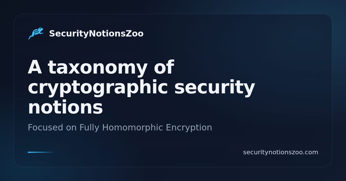 SecurityNotionsZoo | CPA, CCA1, CCA2, CPAD, FHE Security Notions